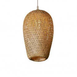 Oval Bamboo Pendant Lamp 22x36cm - Ref CD- T005