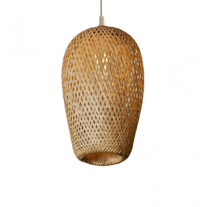 Oval Bamboo Pendant Lamp 22x36cm - Ref CD- T005 Oval Bamboo Pendant Lamp 22x36cm - Ref CD- T005
