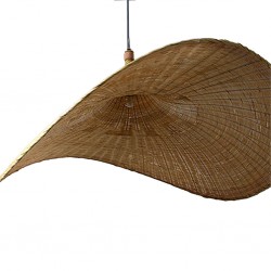 Hat Bamboo Pendant lamp 60x42cm with Cable Ref CD-T042