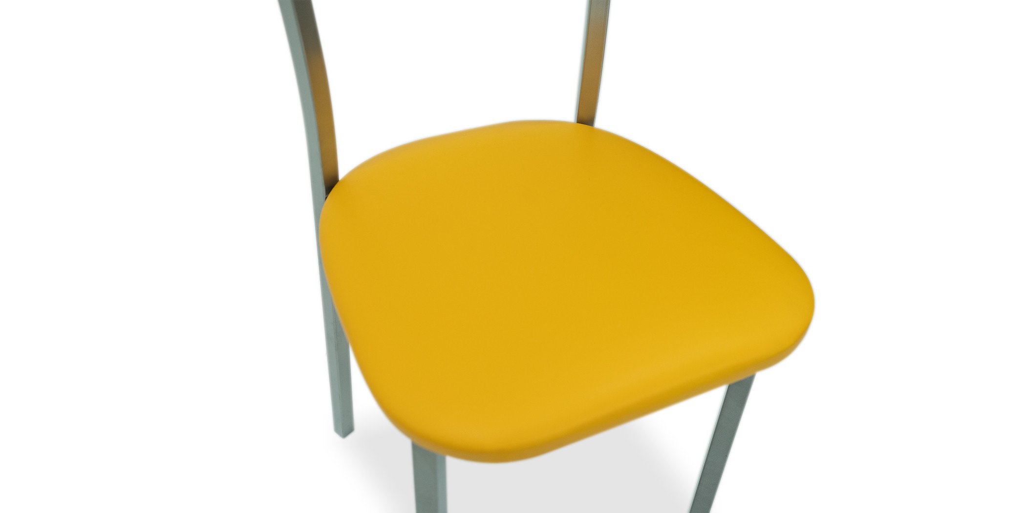 Laurenza Table and 4 Chairs Metal/Yellow Glass