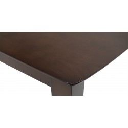 Oakland Table and 6 Chairs in Rubberwood Black PU