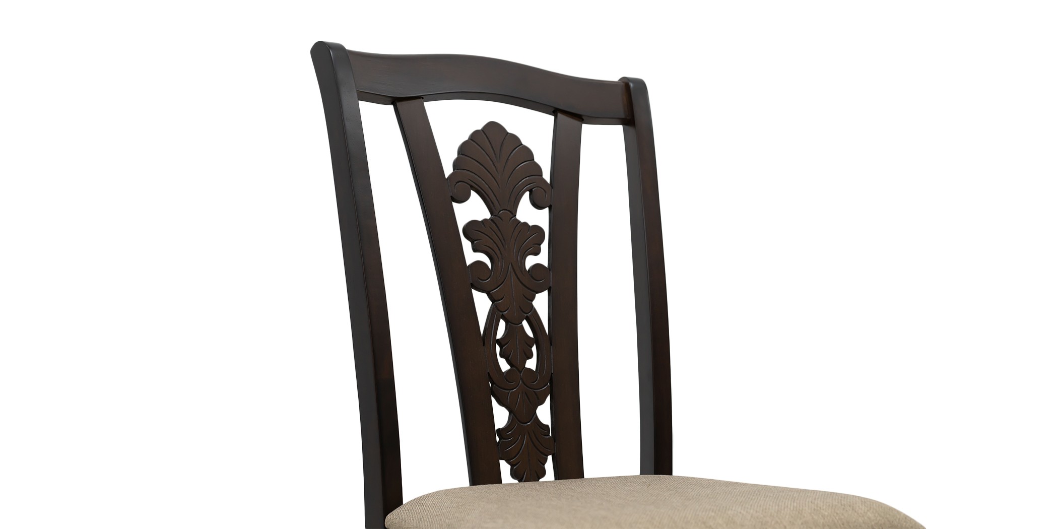 Hilton Table and 8 Chairs Dark Walnut Rubberwood