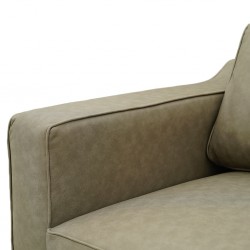 Delta Sofa Corner in Graphite Col Leather Gel