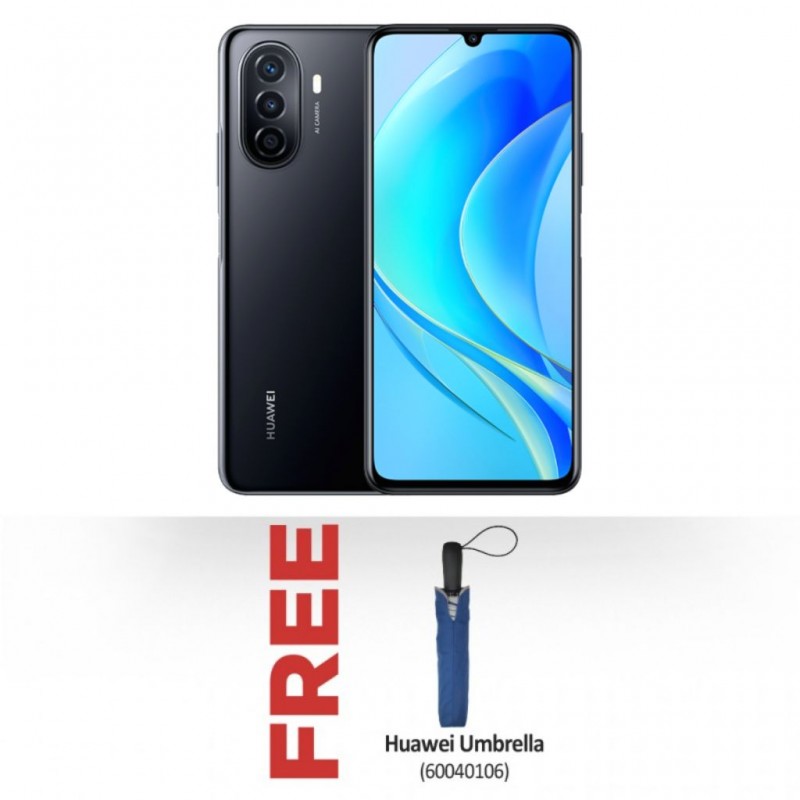Huawei Nova Y70 Midnight Black & Free Huawei Umbrella