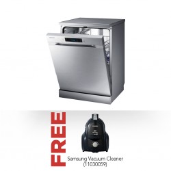 Samsung DW60M5050FS Dishwasher & Free Samsung VCC4570S4K/ATC E.Black 1.3L Vacuum Cleaner