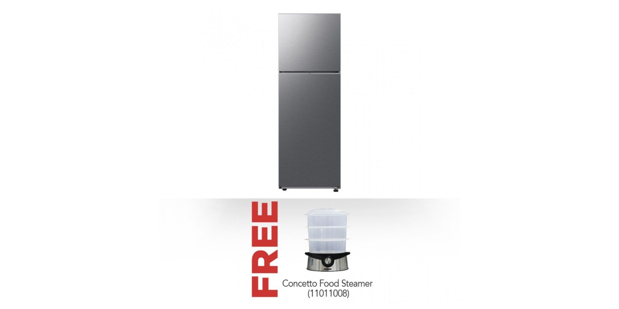 Samsung RT31CG5420S9 Refrigerator & Free Concetto CFS403S 3 Tiers 9L