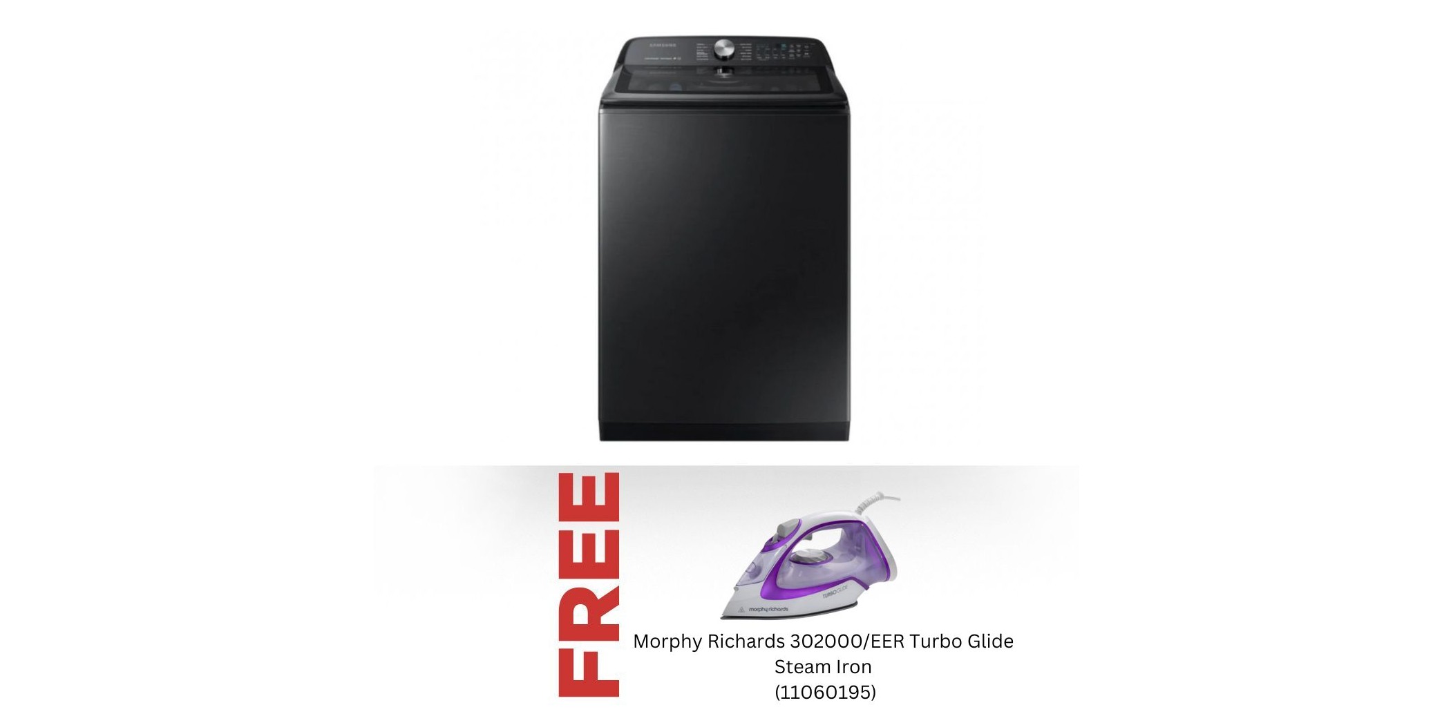 Samsung WA19A8370GV Washing Machine & Free Morphy Richards 302000/EER