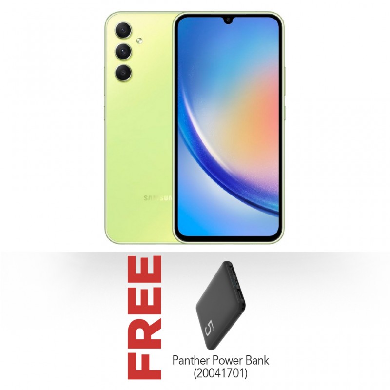Samsung Galaxy A34 Green - 128GB 5G & Free Powerbank 5000MAH