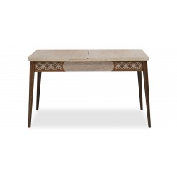 Yara Table & 6 Chairs (Extendable) 80x170 Beige