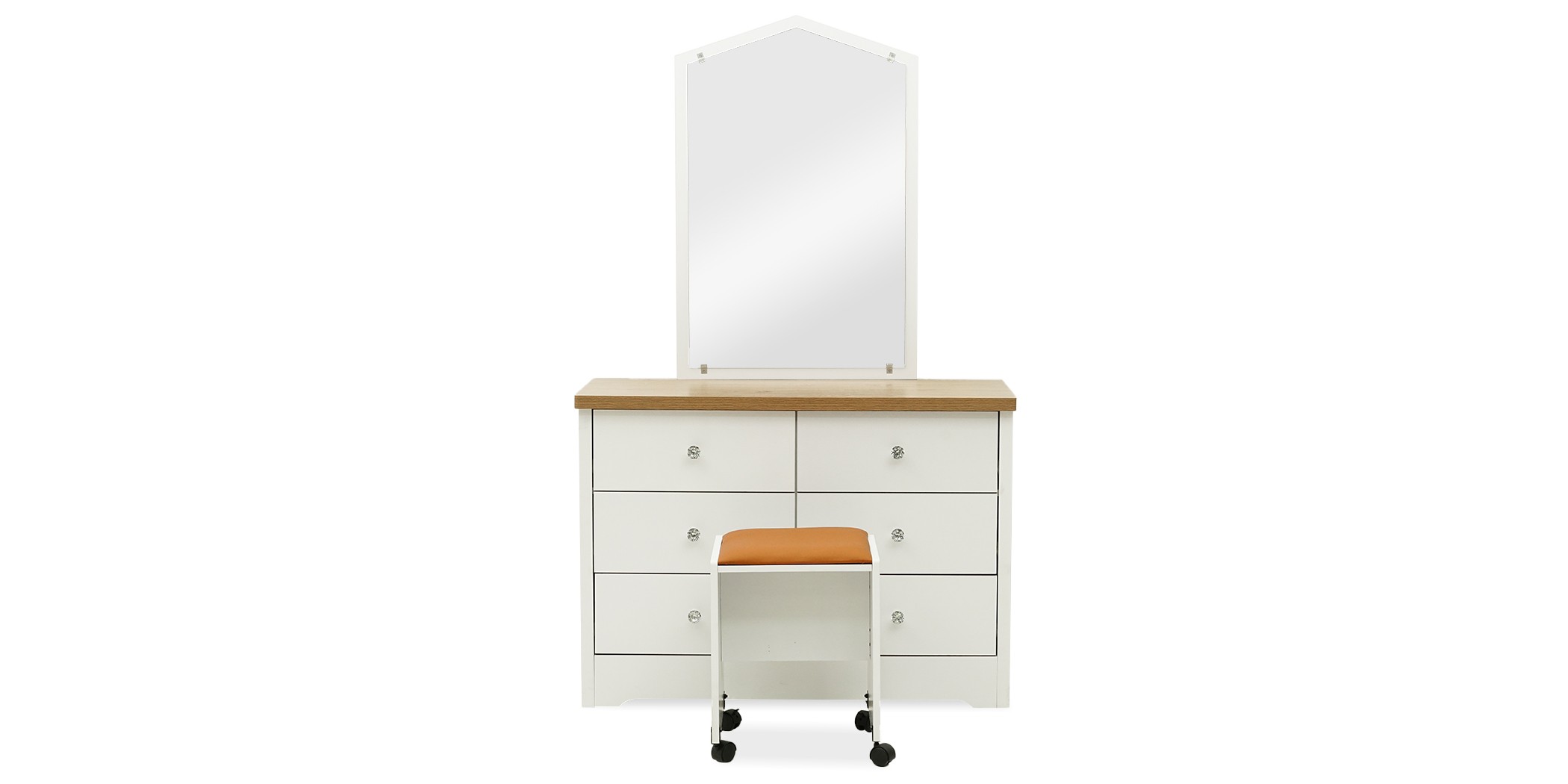 Alexandra Bedroom Set 90X190 cm White & Beige Oak