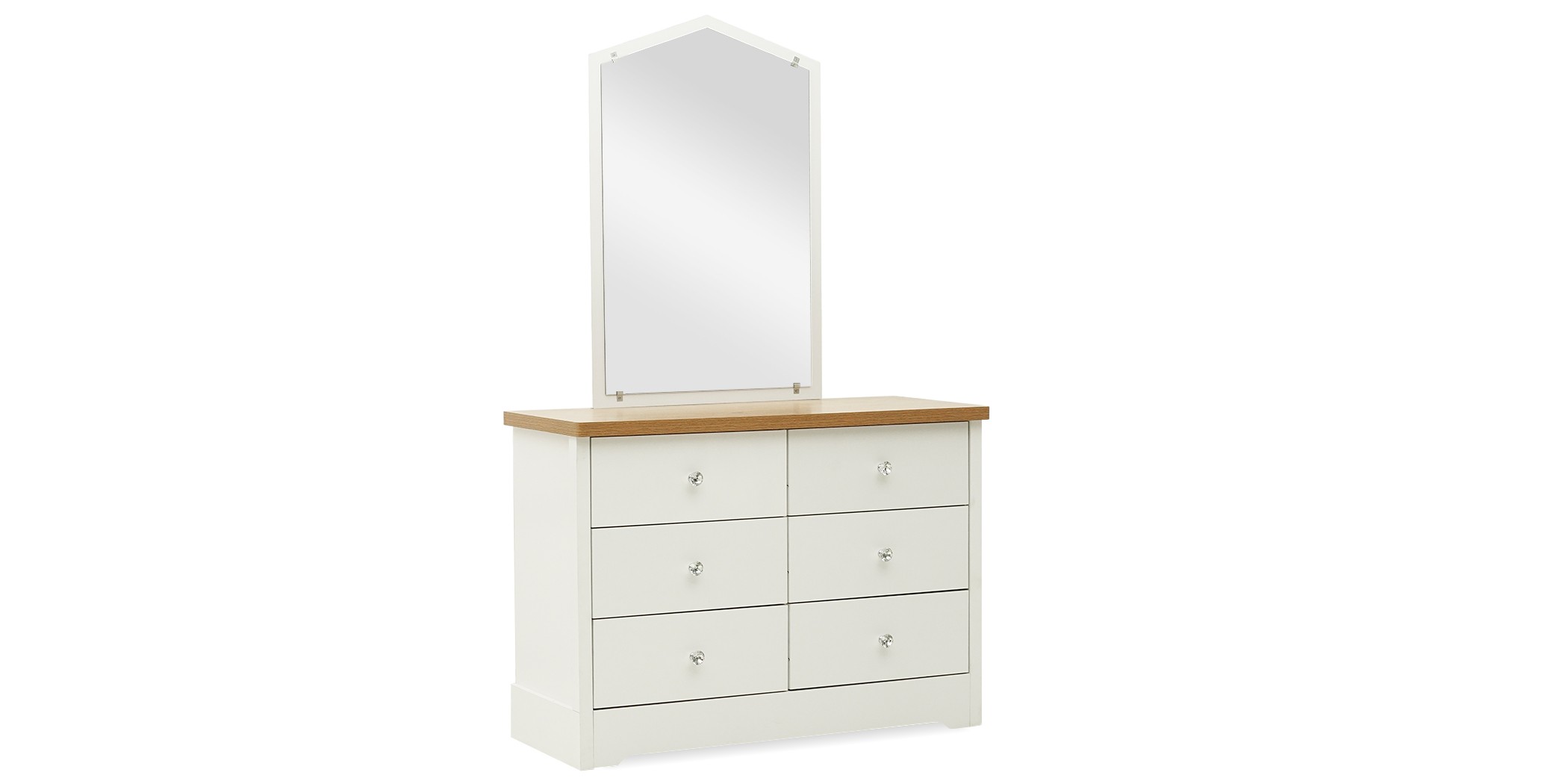 Alexandra Bedroom Set 90X190 cm White & Beige Oak