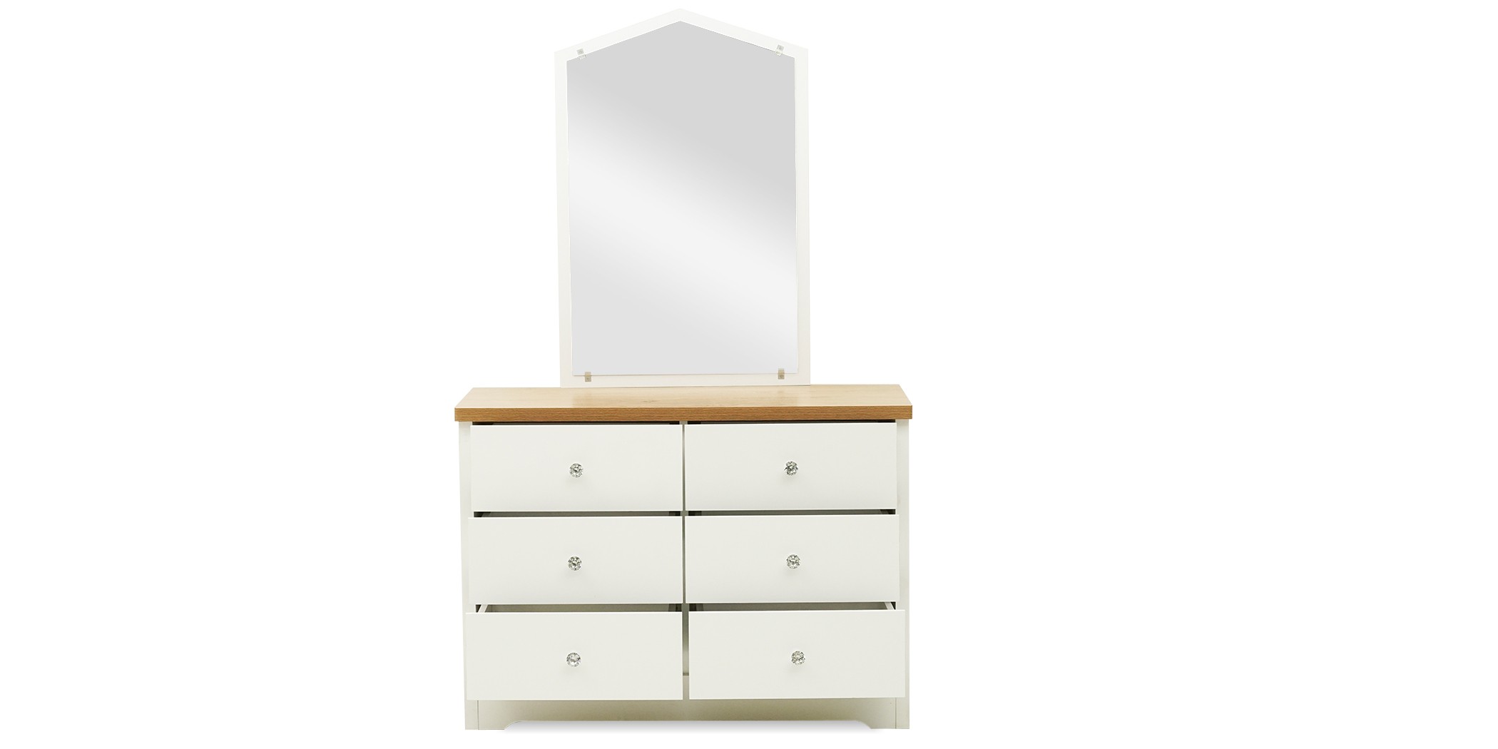 Alexandra Bedroom Set 90X190 cm White & Beige Oak