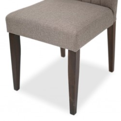 Kennedy Chair Light Brown Fabric Rubberwood