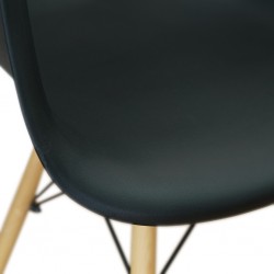 Stacking Chair COUXL815 Black Plastic