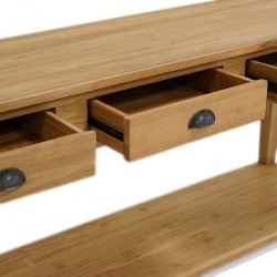Parco Console Table With 3 Drawers In Teak