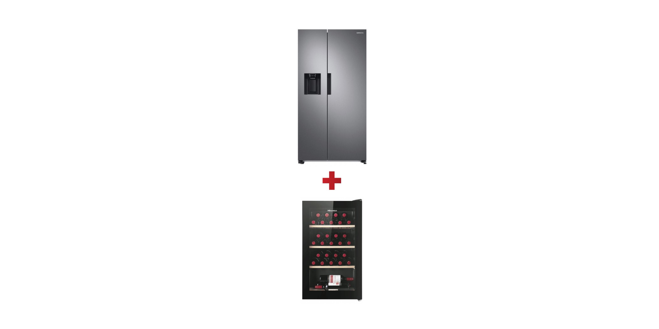 Samsung RS67A8810S9 Refrigerator + Hisense H30WC Wine Cellar