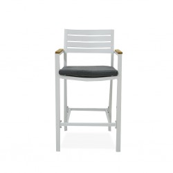 Clay Bar Chair With Cushion Matte White