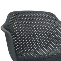 Lilac PP Chair Gunmetal With Steel Leg