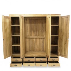 Essex 4 Doors Wardrobe In Teak