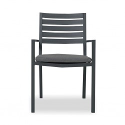 Mayfair Dining Chair With Cushion Gunmetal