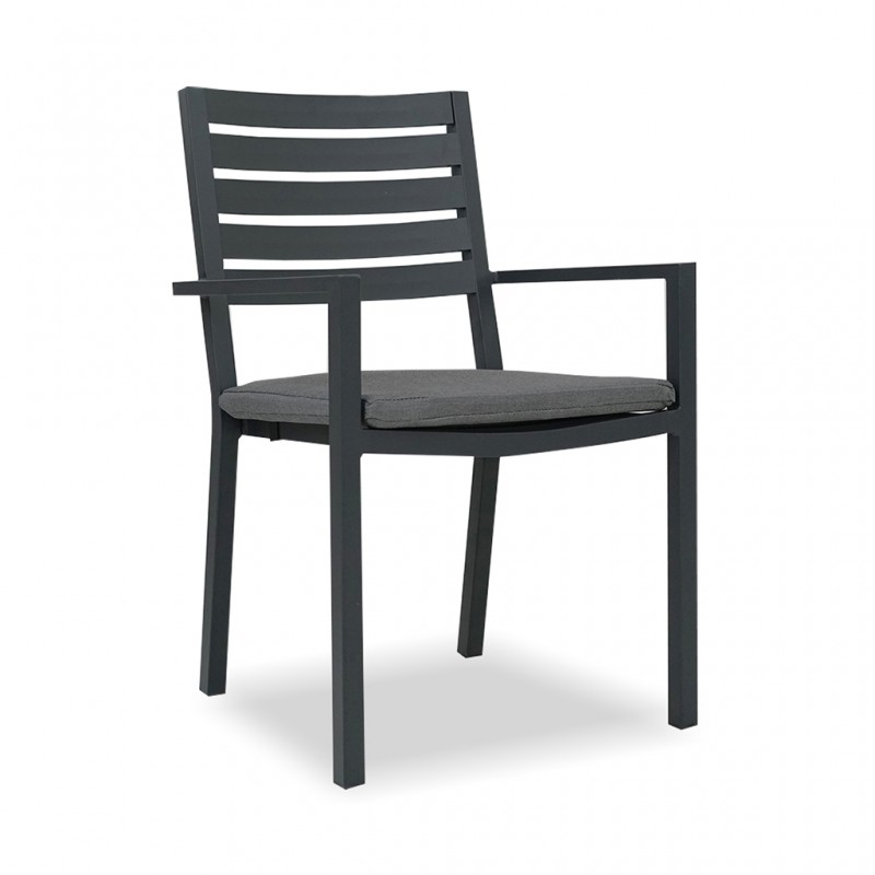 Mayfair Dining Chair With Cushion Gunmetal