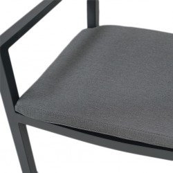 Mayfair Dining Chair With Cushion Gunmetal