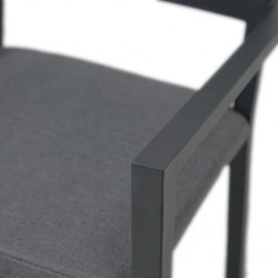 Mayfair Dining Chair With Cushion Gunmetal