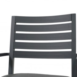 Mayfair Dining Chair With Cushion Gunmetal