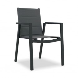 Mikado Chair Padded Sling Gunmetal