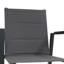 Mikado Chair Padded Sling Gunmetal
