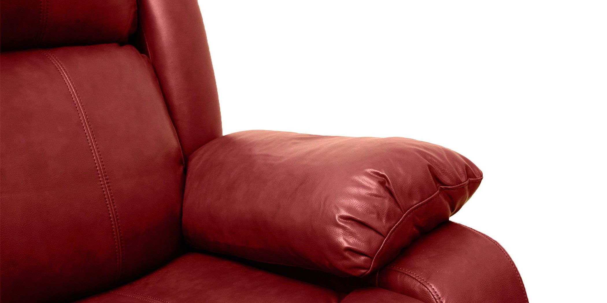 Vercelli Sofa 3+2 Fabric Red Leather Gel