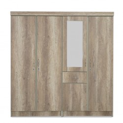 Venlo Wardrobe 4 Doors MDF Maroon