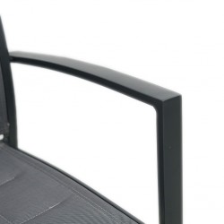 Elise Bar Chair Padded Gunmetal Colour