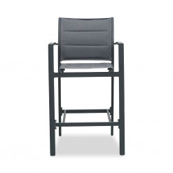 Elise Bar Chair Padded Gunmetal Colour