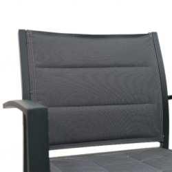 Elise Bar Chair Padded Gunmetal Colour