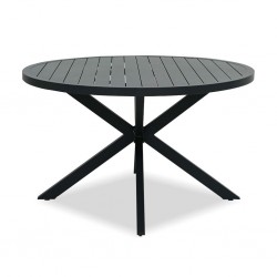 Matzo Round Dining Table Gunmetal Colour