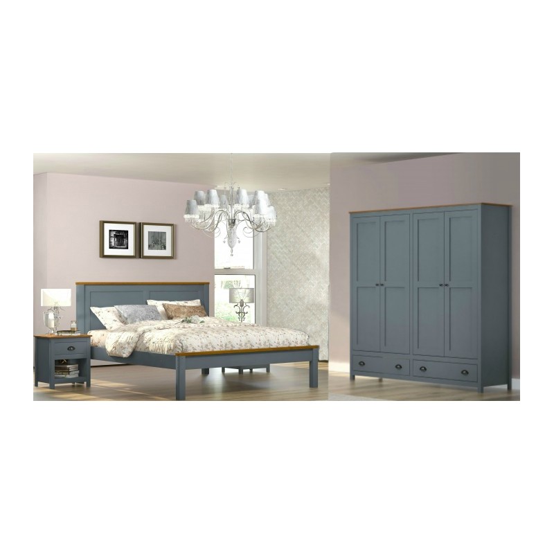 Topazio Bedroom Set 160x200cm S.Wood Grey