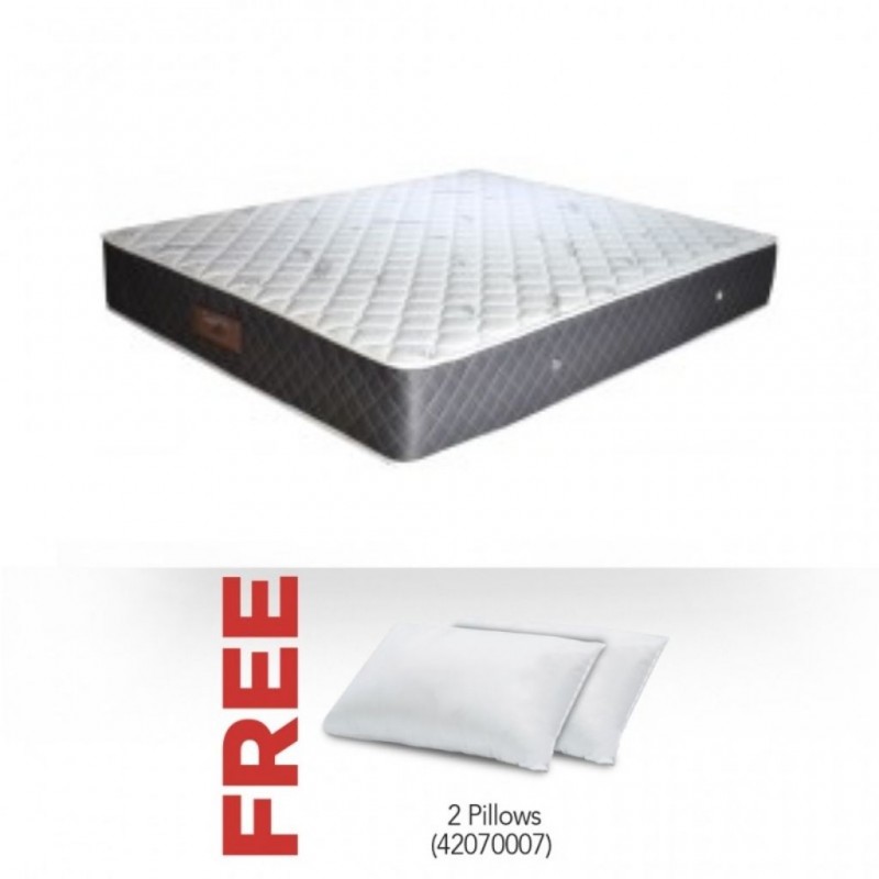 Slumberland New York Supreme Double 137x190 cm Silver Border and White Aloe Free X2 Pillows