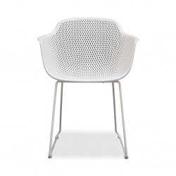 Lilac PP Chair White With Steel Leg