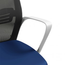 Sally Office Chair White Frame And Blue Fabric