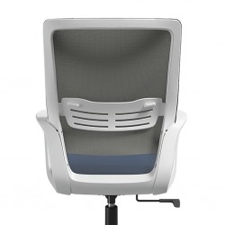Sally Office Chair White Frame And Blue Fabric