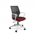 Sally Office Chair White Frame And Red Fabric