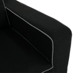 Bella Sofa Corner + Ottoman Black Col Fabric