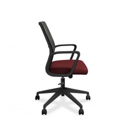 Sally Office Chair Black Frame And Red Fabric