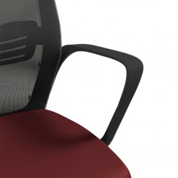 Sally Office Chair Black Frame And Red Fabric