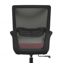 Sally Office Chair Black Frame And Red Fabric