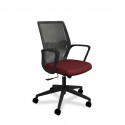 Sally Office Chair Black Frame And Red Fabric