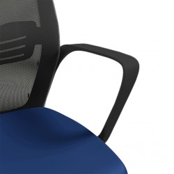 Sally Office Chair Black Frame And Blue Fabric