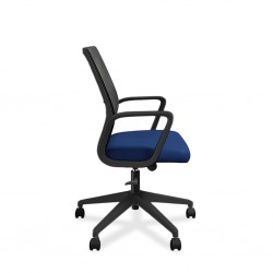 Sally Office Chair Black Frame And Blue Fabric