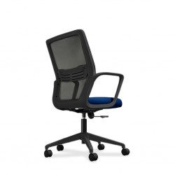 Sally Office Chair Black Frame And Blue Fabric